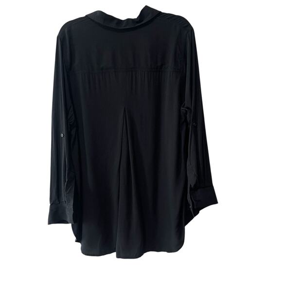 Velvet Heart Long Sleeve Collared Button Front Tunic Blouse Black Size 1X - Picture 3 of 7